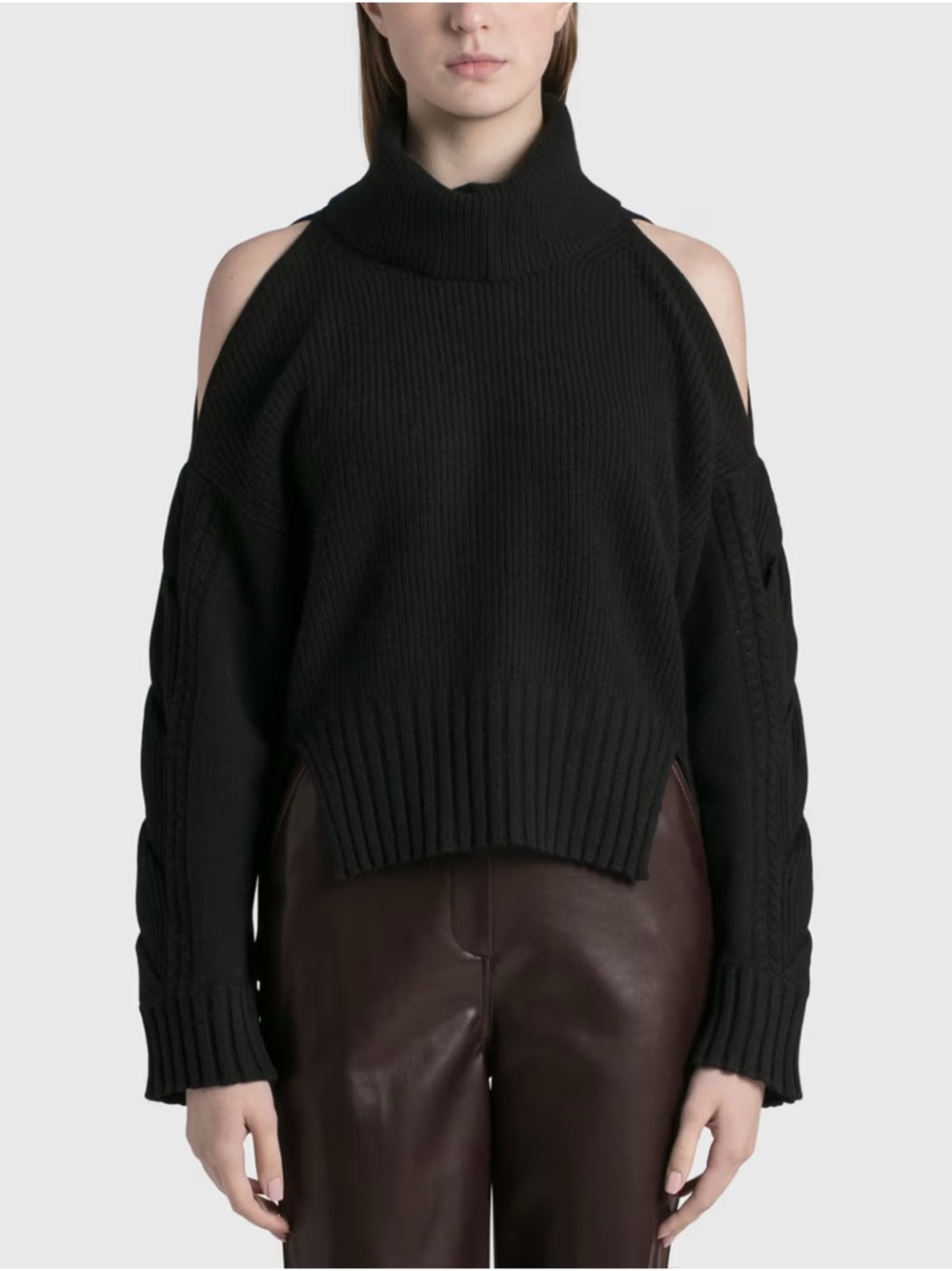 Jonathan Simkhai Chloe Ribbed Cold Shoulder Top